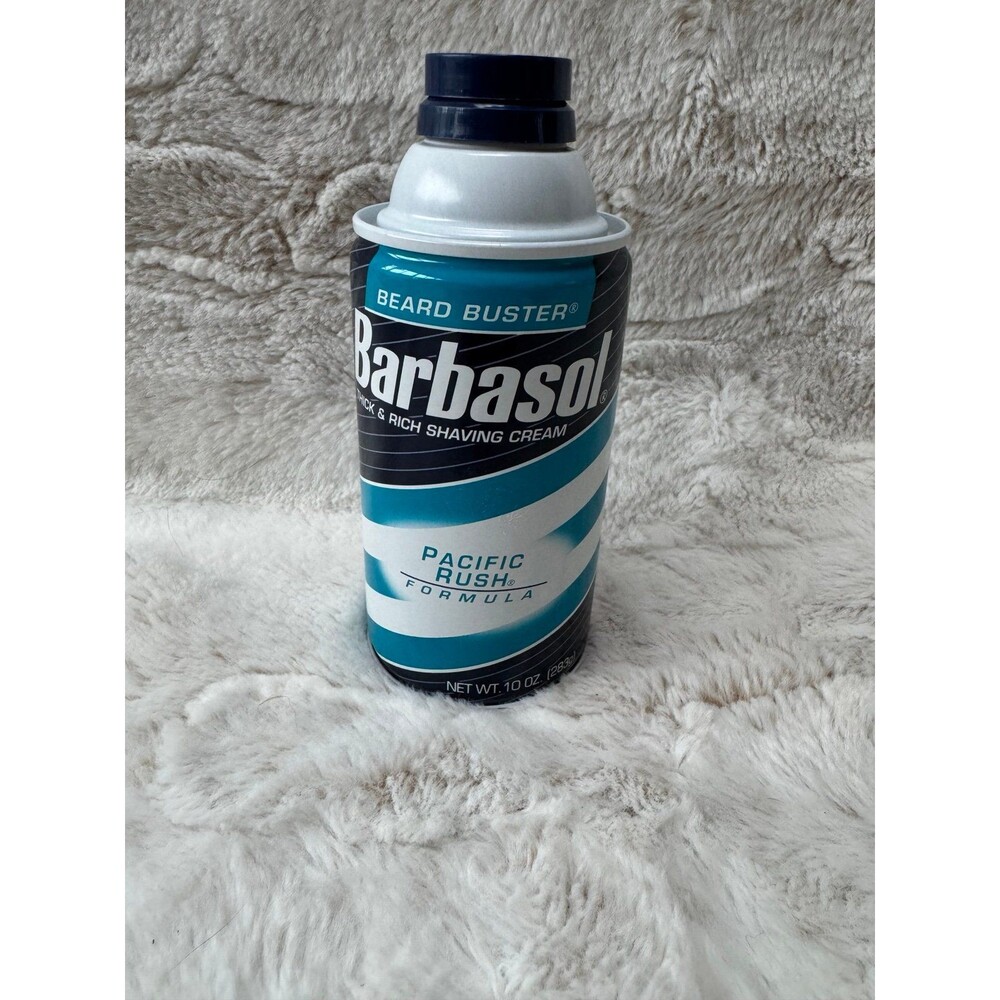 Vintage Barbasol Thick & Rich Shaving Cream Pacific Rush Beard Buster 11 OZ